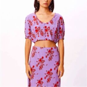 NWT Obey Clot Purple Crop Top